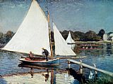 Claude Monet Sailing At Argenteuil painting